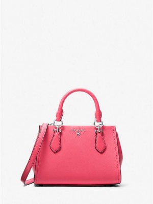 Borse Crossbody Michael Kors Marilyn Small Saffiano Pelle Donna Rosa | 649120-OJW