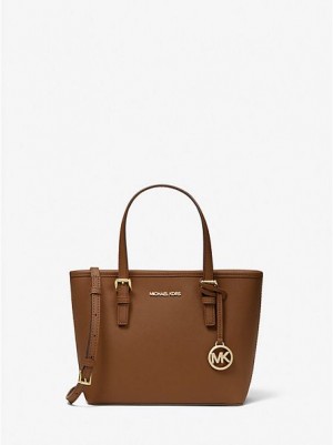 Borse Tote Michael Kors Jet Set Travel Extra-small Saffiano Pelle Donna Marroni | 482173-GJP