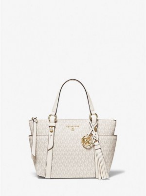 Borse Tote Michael Kors Sullivan Small Logo Donna Crema | 591680-NZY