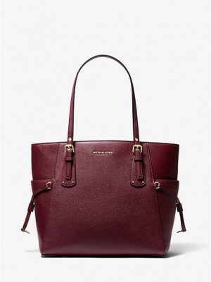 Borse Tote Michael Kors Voyager Small Pebbled Pelle Donna Bordeaux | 675382-UCS