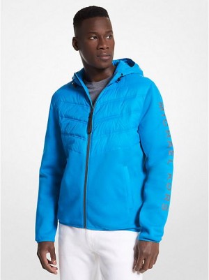 Giacche Michael Kors Hailfax Knit Zip-up Uomo Blu | 278594-SNF