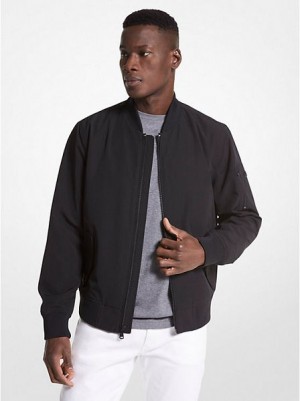 Giacche Michael Kors Woven Bomber Uomo Nere | 356807-OEM