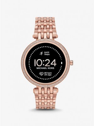 Orologi Michael Kors Gen 5e Darci Pave Smart Uomo Rosa Oro | 947210-OJI