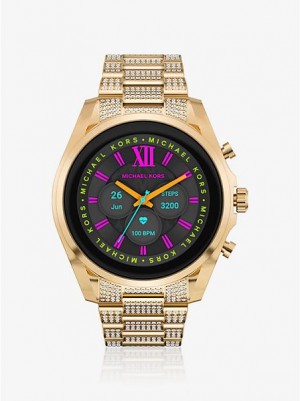 Orologi Michael Kors Gen 6 Bradshaw Pave Smart Uomo Oro | 841507-MVD