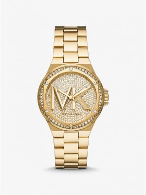 Orologi Michael Kors Lennox Pave Logo Donna Oro | 431286-HOM