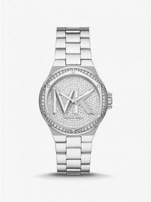 Orologi Michael Kors Lennox Pave Logo Donna Argento | 936240-SMO