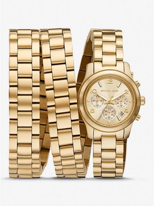 Orologi Michael Kors Limited-edition Runway 18k Stainless Steel Wrap Donna Oro | 847921-HPX