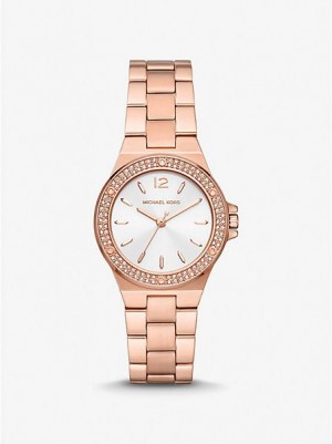 Orologi Michael Kors Mini Lennox Pave Donna Rosa Oro | 160894-JPS