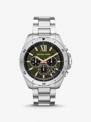 Orologi Michael Kors Oversized Brecken Uomo Argento | 938617-PMQ