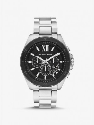 Orologi Michael Kors Oversized Brecken Uomo Argento | 231865-KTF