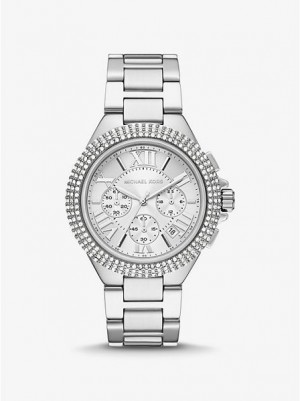 Orologi Michael Kors Oversized Camille Pave Donna Argento | 296570-VRK