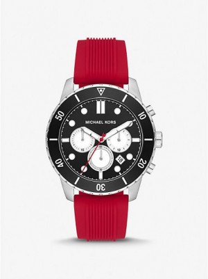 Orologi Michael Kors Oversized Cunningham And Silicone Uomo Argento | 983574-YZS