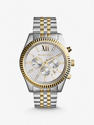 Orologi Michael Kors Oversized Lexington Uomo Argento Oro | 401765-VEB