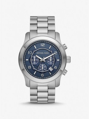 Orologi Michael Kors Oversized Runway Uomo Argento | 046917-REB