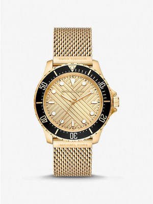 Orologi Michael Kors Oversized Slim Everest Mesh Uomo Oro | 583067-BUO