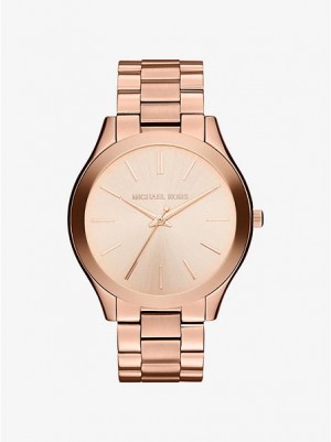 Orologi Michael Kors Oversized Slim Runway Donna Rosa Oro | 260487-RIV