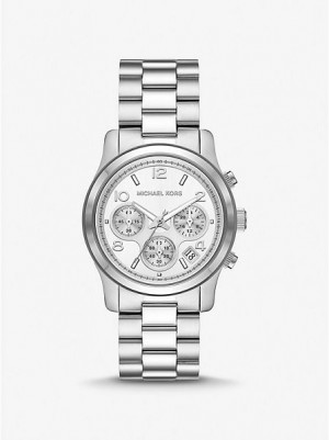 Orologi Michael Kors Runway Donna Argento | 904128-PWF