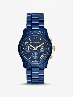 Orologi Michael Kors Runway Donna Blu | 386470-FNB