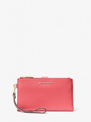 Portafogli Michael Kors Adele Pebbled Pelle Smartphone Donna Rosse | 403571-UCI