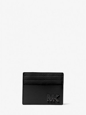 Portafogli Michael Kors Hudson Pelle Card Case Uomo Nere | 718452-QJA