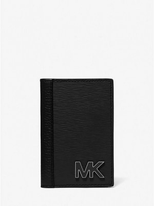 Portafogli Michael Kors Hudson Pelle Card Case Uomo Nere | 098537-VKG