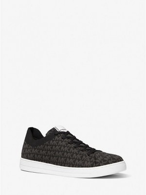 Sneakers Michael Kors Keating Logo Jacquard Uomo Nere | 614295-SWJ