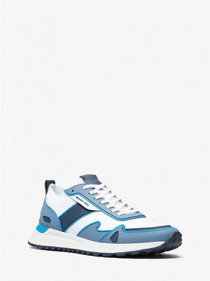 Sneakers Michael Kors Miles Knit Uomo Blu Colorate | 698207-FJP