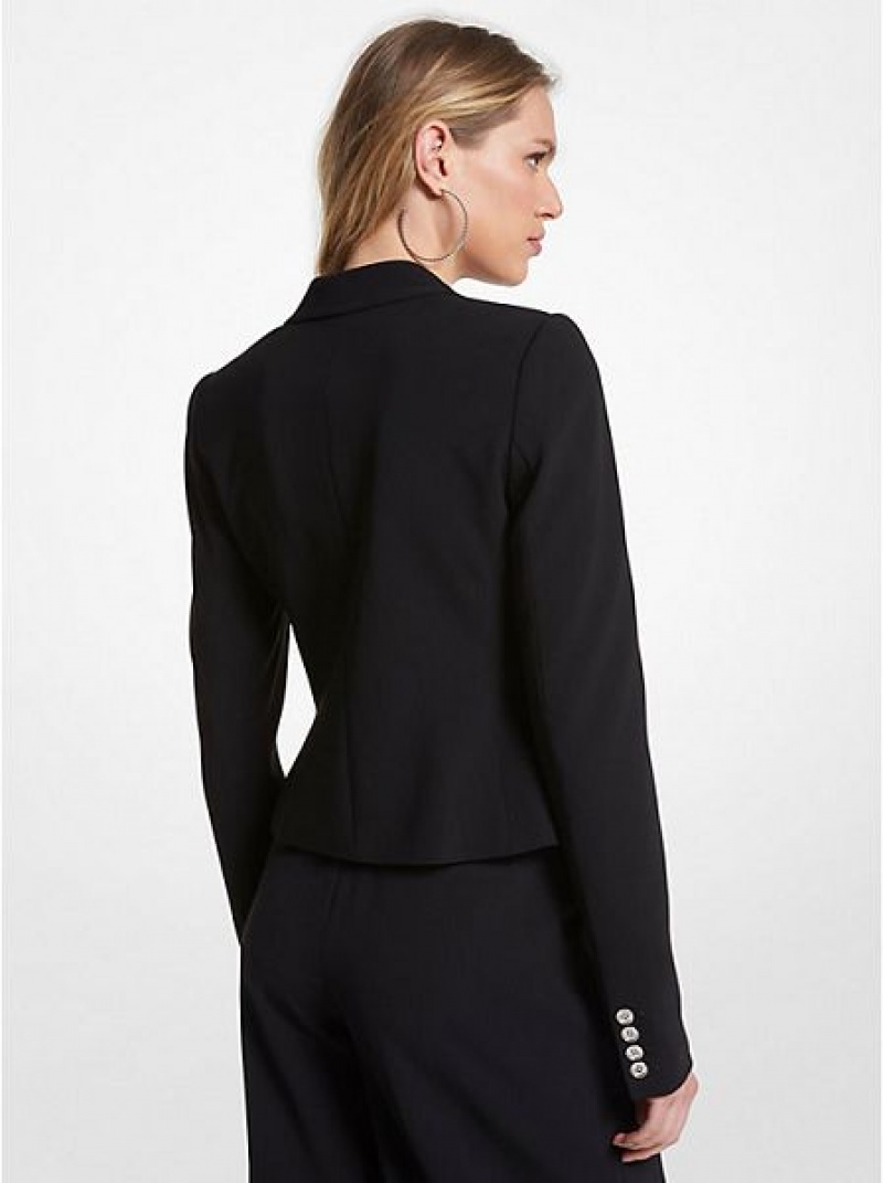 Blazer Michael Kors Cropped Crepe Donna Nere | 523867-FMB