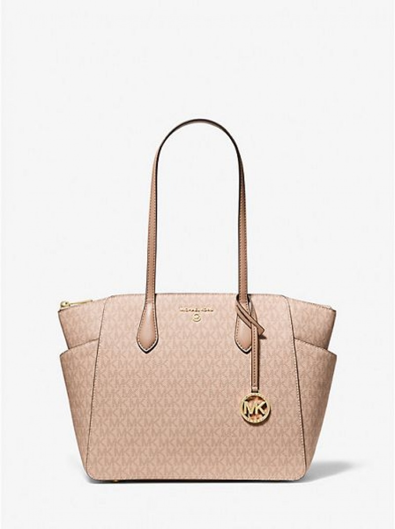 Borse Tote Michael Kors Marilyn Medium Logo Donna Marroni | 194582-ORF