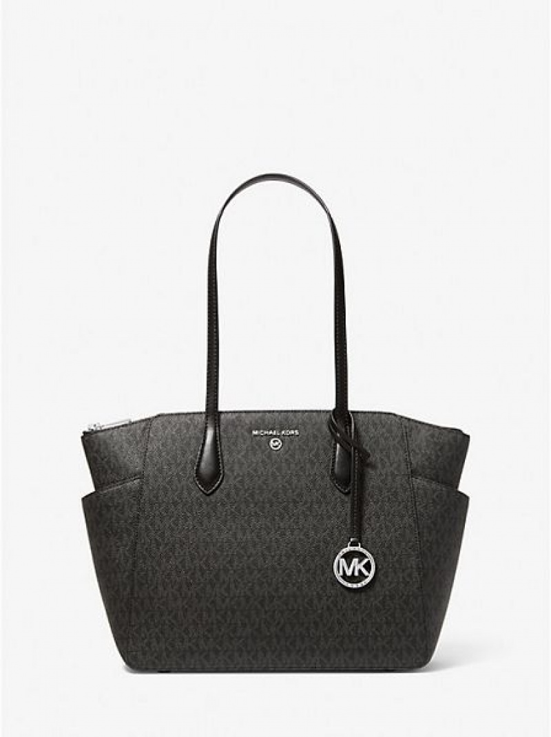 Borse Tote Michael Kors Marilyn Medium Logo Donna Nere | 945726-ILP