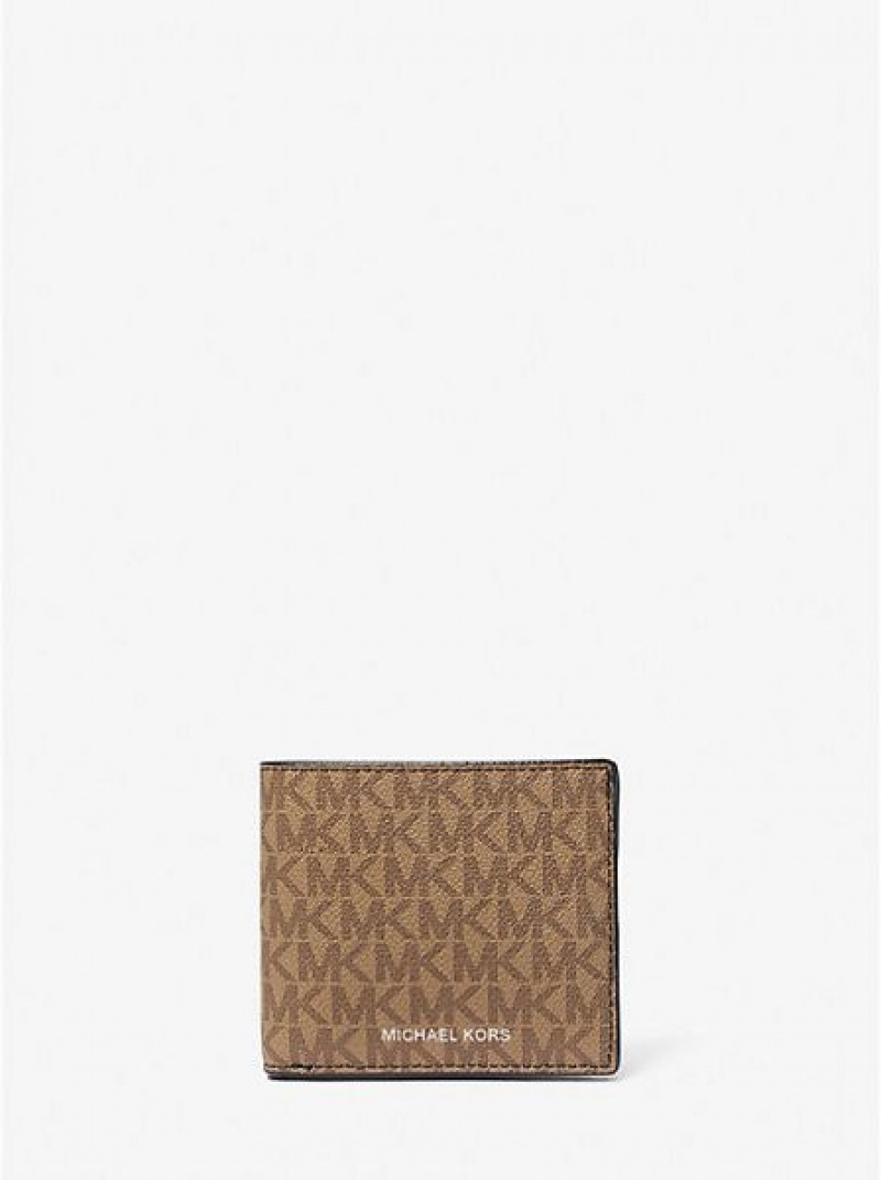 Cinture Michael Kors Logo And Billfold Uomo Grigie Marroni | 617950-TDZ