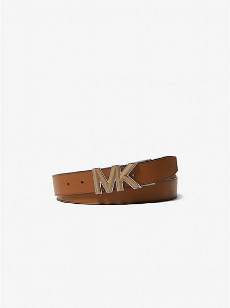 Cinture Michael Kors Logo Uomo Marroni | 364257-LTF