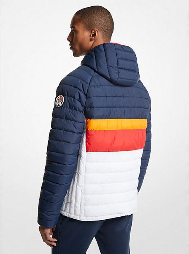 Giacche Michael Kors Mk X Ellesse Breckenridge Color-blocked Trapuntato Nylon Puffer Uomo Colorate | 639418-YQN