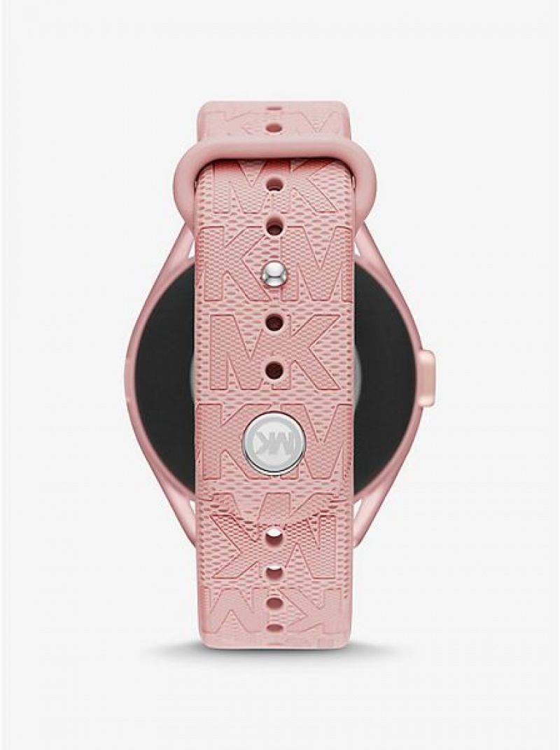 Orologi Michael Kors Access Gen 5e Mkgo And Logo Rubber Smart Uomo Rosa | 124896-VCP