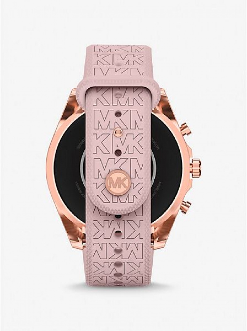 Orologi Michael Kors Gen 6 Bradshaw And Logo Silicone Smart Donna Rosa Oro | 876140-TFD