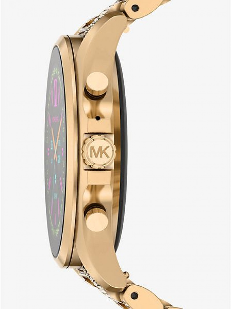 Orologi Michael Kors Gen 6 Bradshaw Pave Smart Uomo Oro | 841507-MVD