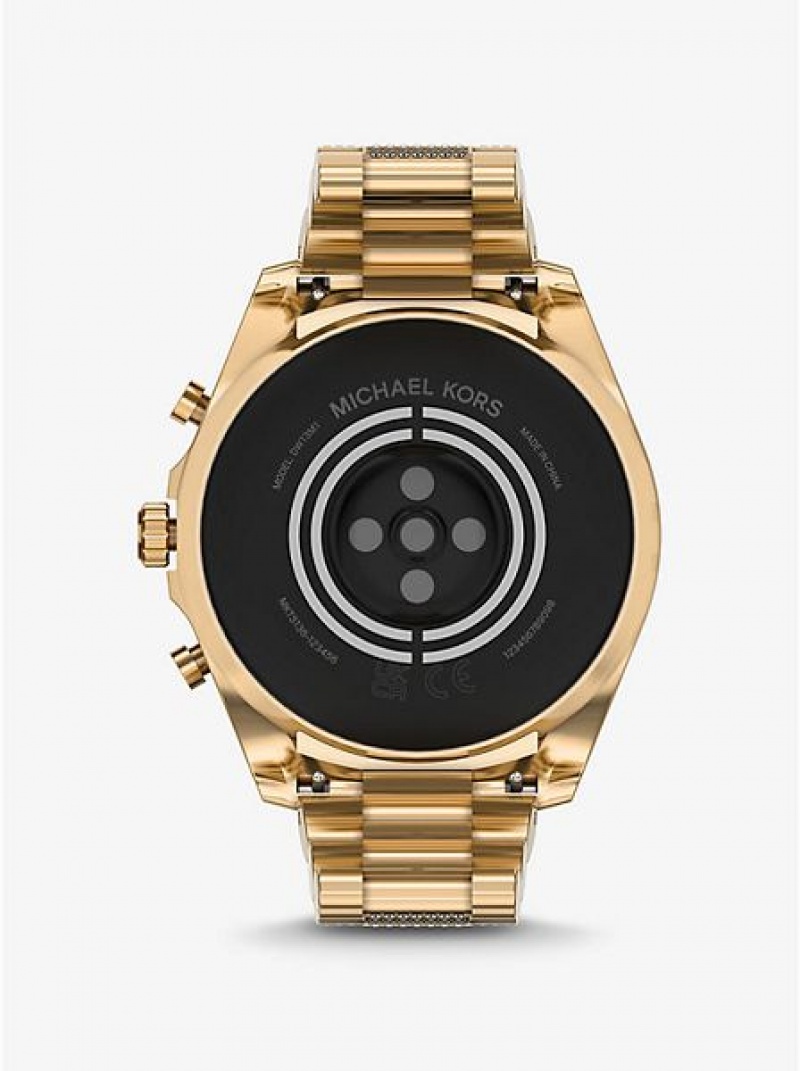 Orologi Michael Kors Gen 6 Bradshaw Pave Smart Uomo Oro | 841507-MVD