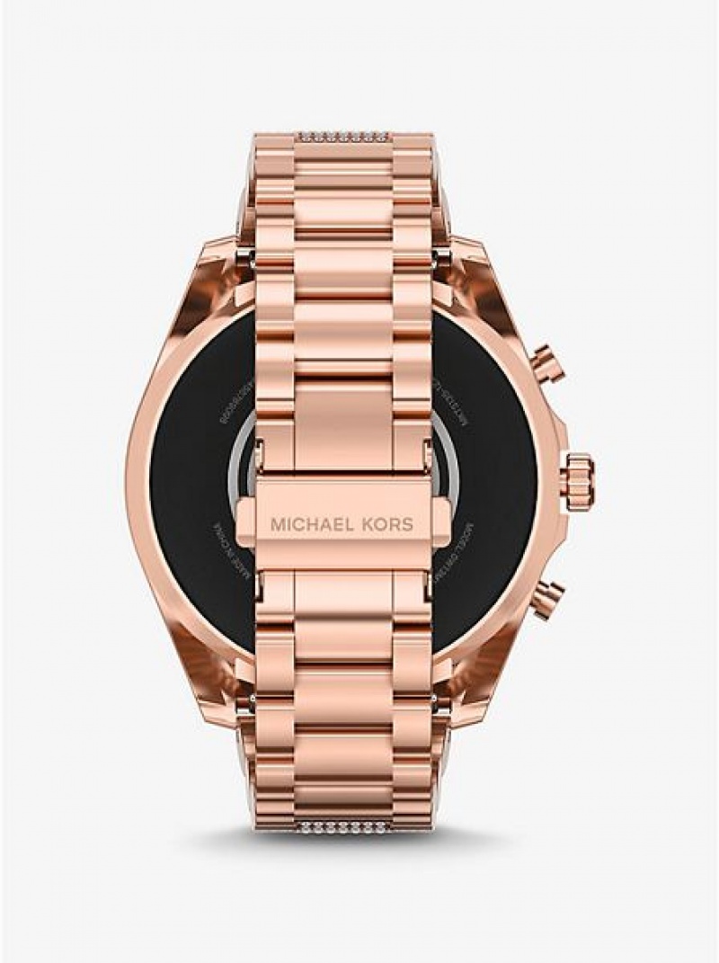 Orologi Michael Kors Gen 6 Bradshaw Pave Smart Donna Rosa Oro | 806934-HJQ