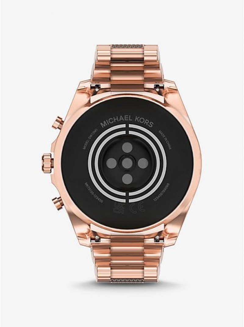 Orologi Michael Kors Gen 6 Bradshaw Pave Smart Uomo Rosa Oro | 634527-NRU