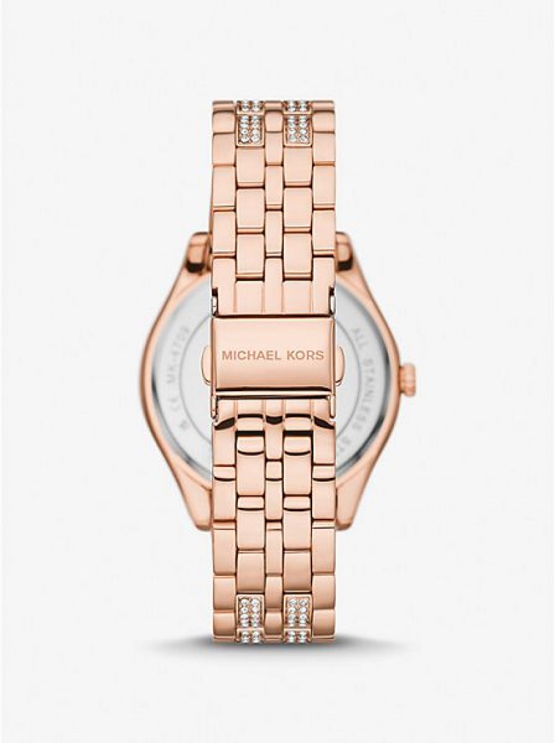 Orologi Michael Kors Harlowe Pave Donna Rosa Oro | 120796-BUA