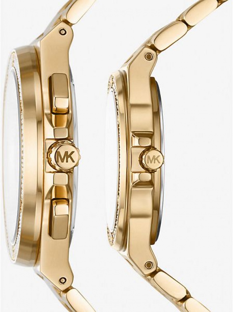 Orologi Michael Kors Lennox His And Hers Pave Donna Oro | 017549-POQ