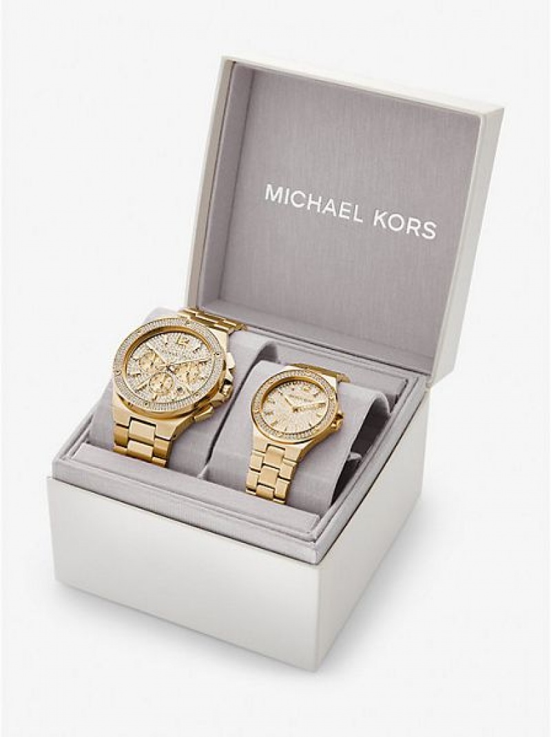 Orologi Michael Kors Lennox His And Hers Pave Donna Oro | 017549-POQ