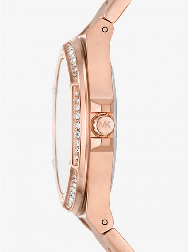 Orologi Michael Kors Lennox Pave Donna Rosa Oro | 709361-NPT