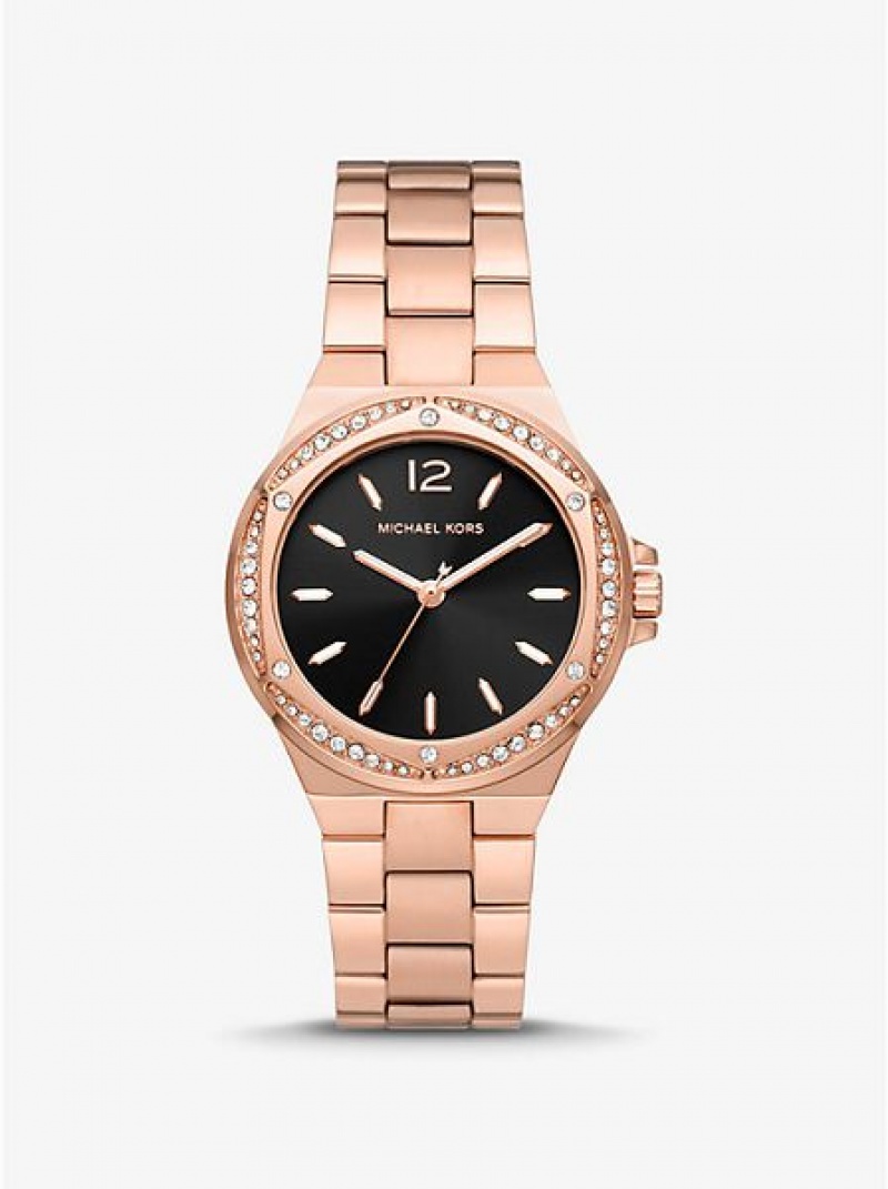 Orologi Michael Kors Lennox Pave Donna Rosa Oro | 709361-NPT