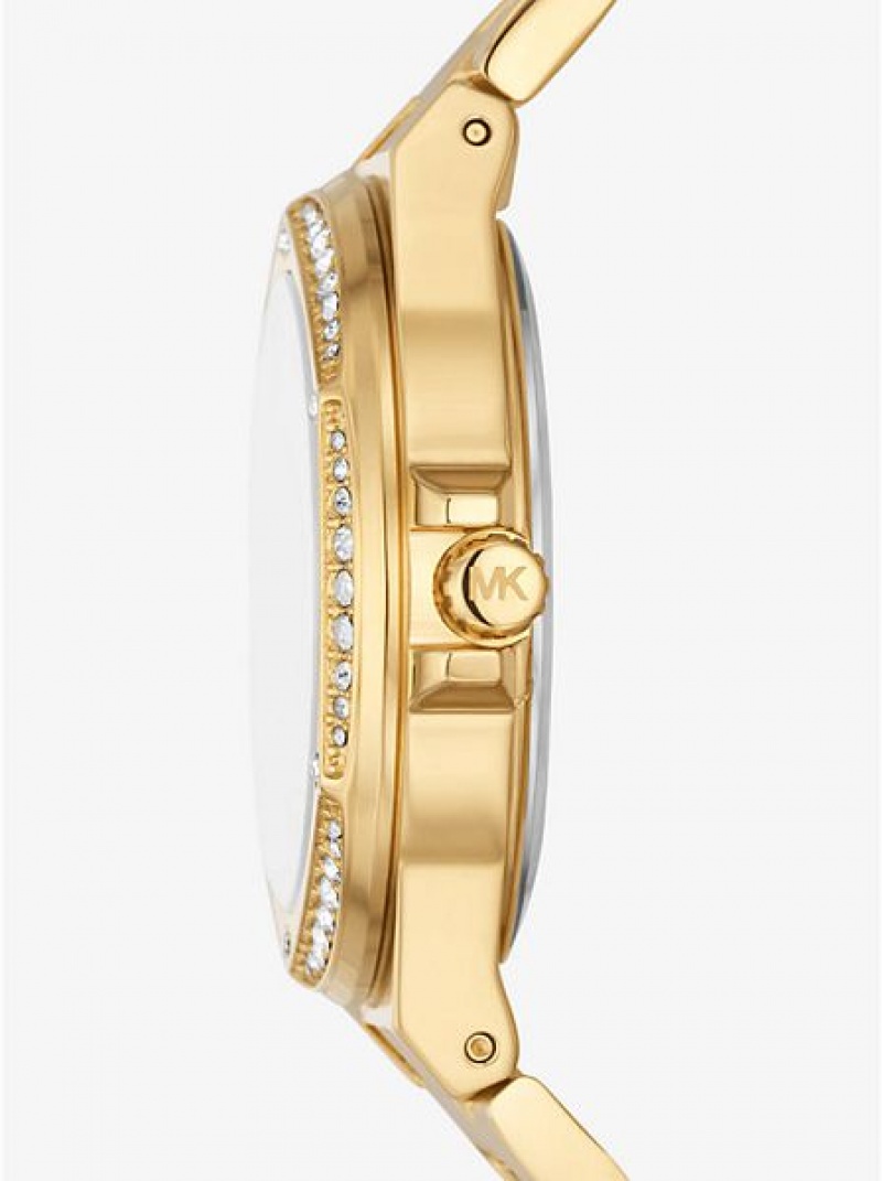 Orologi Michael Kors Lennox Pave Logo Donna Oro | 431286-HOM