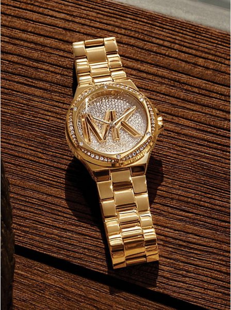 Orologi Michael Kors Lennox Pave Logo Donna Oro | 431286-HOM