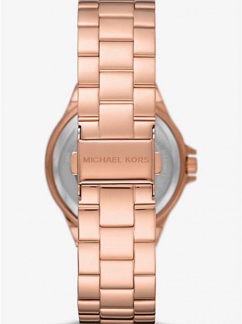 Orologi Michael Kors Lennox Pave Logo Donna Rosa Oro | 830491-XYE