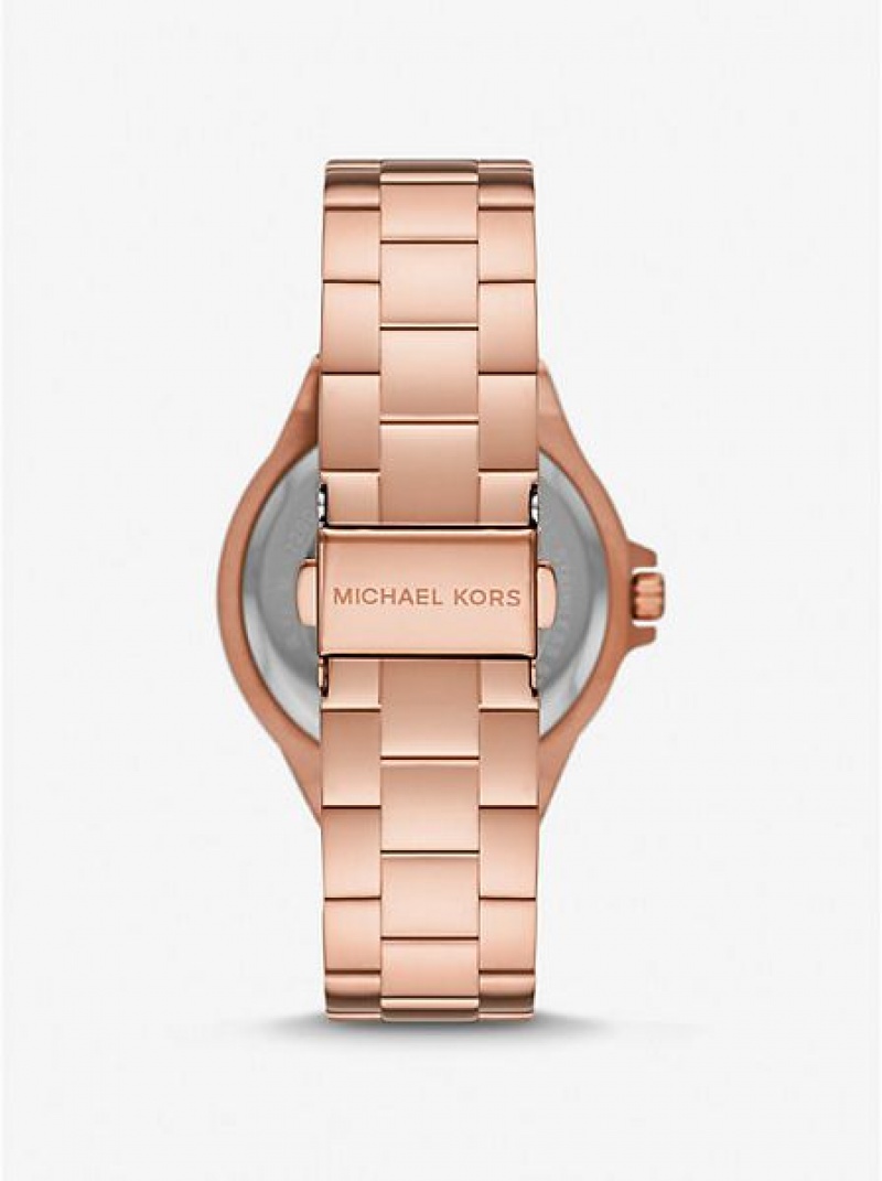 Orologi Michael Kors Lennox Pave Logo Donna Rosa Oro | 375490-CYM