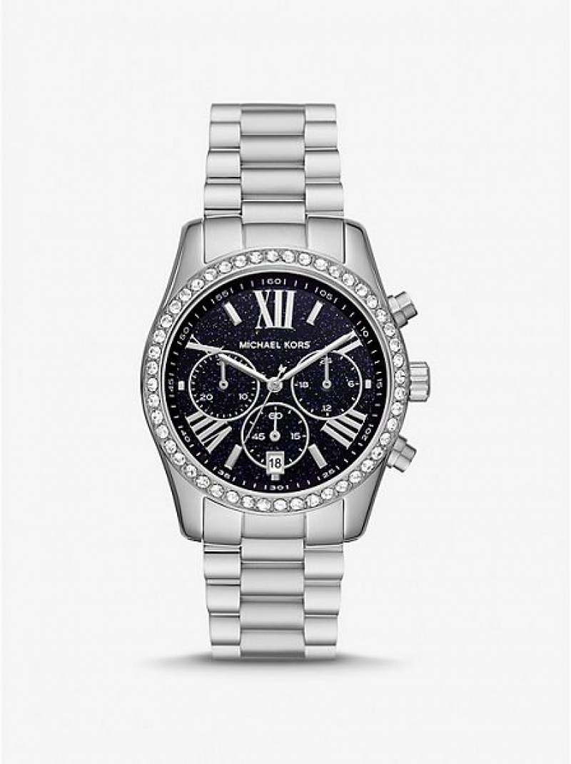 Orologi Michael Kors Lexington Pave Donna Argento | 143295-RLC