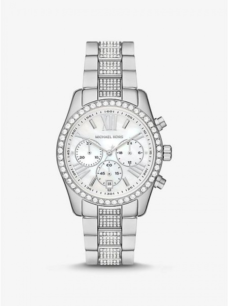 Orologi Michael Kors Lexington Pave Donna Argento | 827341-SVM